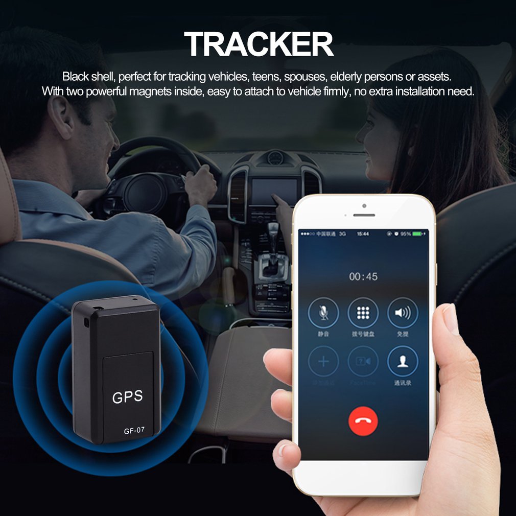 Car Tracker Magnetic Mini Car Tracker GPS Real Time Tracking Locator Device Recordable Anti-lost Rechargeable Locator - 𝓢𝓱𝓸𝓹𝓵𝓮𝓬𝔂