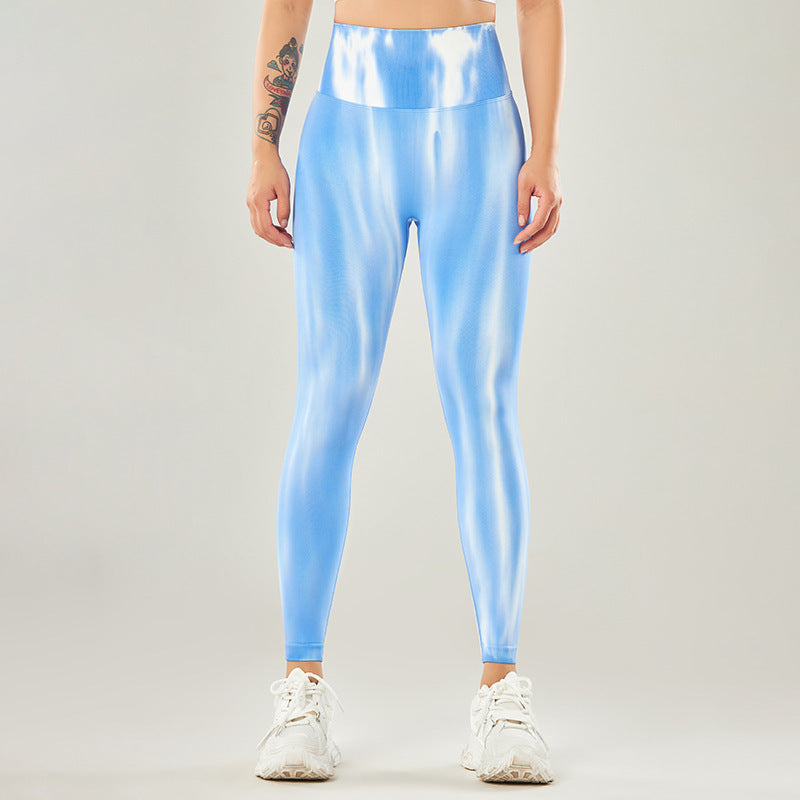 New Tie Dye Aurora Print Sports Pants Seamless High Waisted Fitness Yoga Pants For Women Gym Running Sweatpants Trousers - 𝓢𝓱𝓸𝓹𝓵𝓮𝓬𝔂