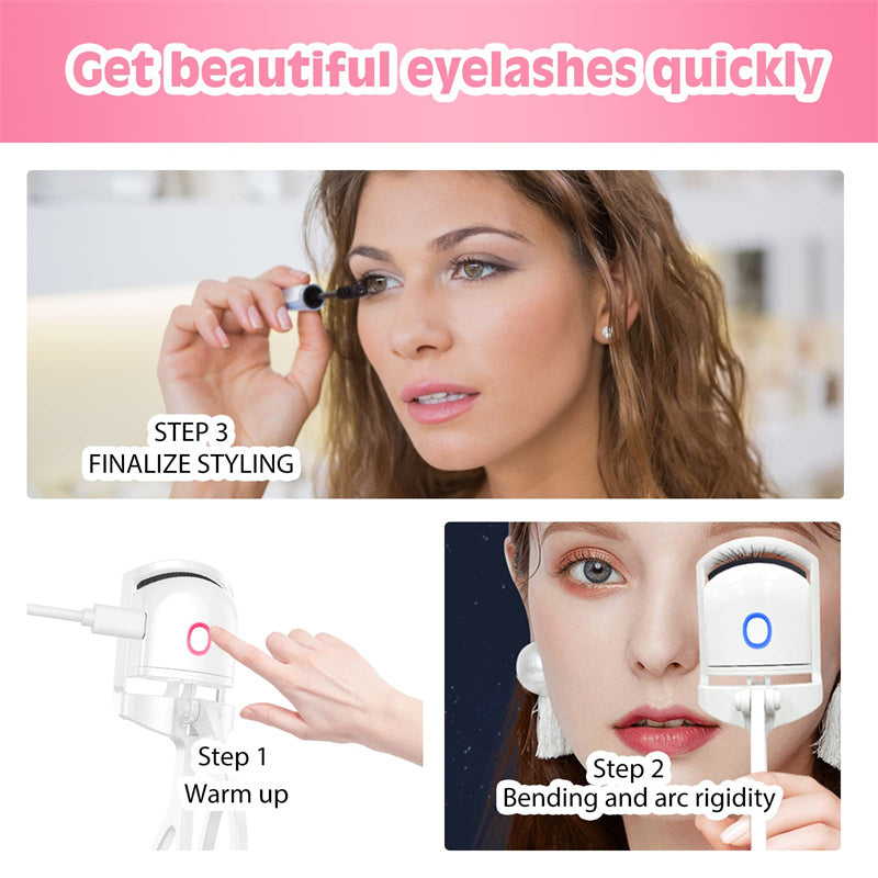 Heated Eyelash Curler Electric Temperature Control Mini Eyelash Curler Electric Portable Charging - 𝓢𝓱𝓸𝓹𝓵𝓮𝓬𝔂