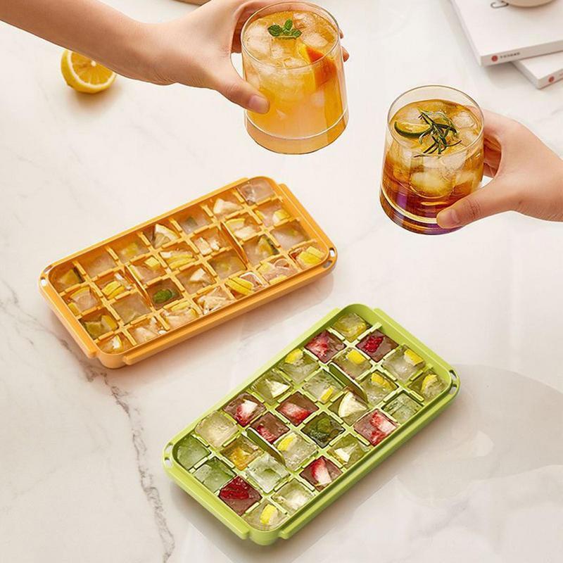 28 56 Grids Reusable Ice Mold Ice Cubes Tray DIY Moulds Ice Cubes Maker Release Homemade Ice Cubes Tray Mold Home Ice Making Tool