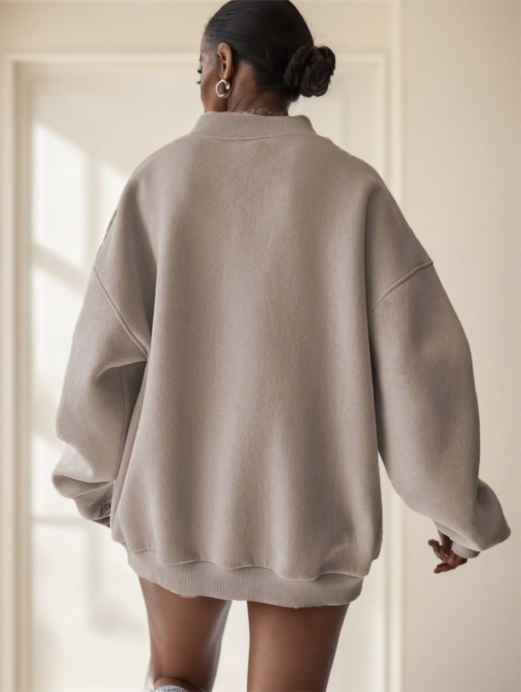 Women's Solid Color Oversized Drop Shoulder Sweatshirt - 𝓢𝓱𝓸𝓹𝓵𝓮𝓬𝔂