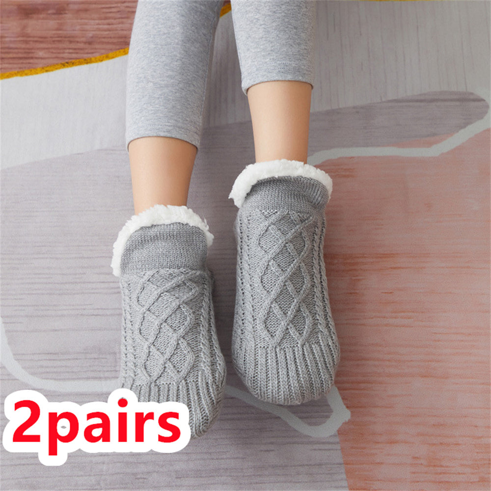 Winter Woolen Socks Women Thicken Warm Home Bedroom Socks Slippers Men Non-slip Foot Warmer Snow Socks Calcetines Mujer - 𝓢𝓱𝓸𝓹𝓵𝓮𝓬𝔂