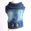 Designer Dog Clothes Small Dog Denim Jacket Coat Cat Costume Puppy Jeans Vest Spring Clothing - 𝓢𝓱𝓸𝓹𝓵𝓮𝓬𝔂