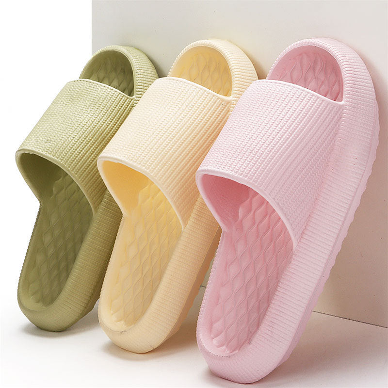 Summer EVA Slippers Solid Color Rhombus Stripe Anti-slip Slippers New Women's Home Shoes - 𝓢𝓱𝓸𝓹𝓵𝓮𝓬𝔂