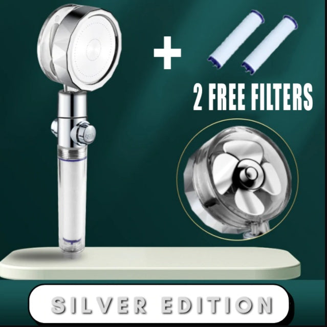 Shower Head Water Saving Flow 360 Degrees Rotating With Small Fan ABS Rain High Pressure Spray Nozzle Bathroom Accessories - 𝓢𝓱𝓸𝓹𝓵𝓮𝓬𝔂