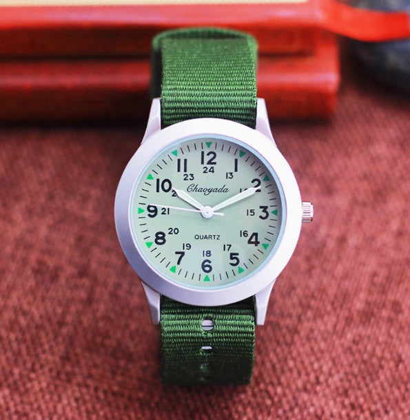 Girls And Boys Waterproof Canvas Quartz Watch - 𝓢𝓱𝓸𝓹𝓵𝓮𝓬𝔂