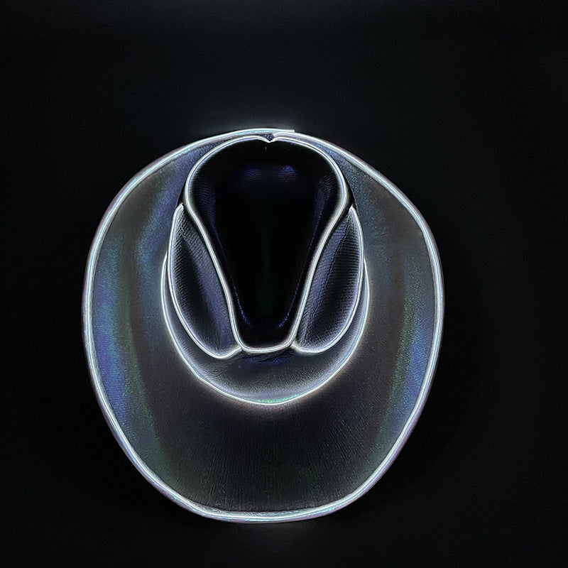 Halloween Carnival Party LED Wireless Fluorescent Colorful Cowboy Flashing Hat - 𝓢𝓱𝓸𝓹𝓵𝓮𝓬𝔂