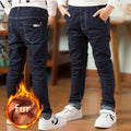 Children's Clothing, Boys' Jeans With Thick Fleece, Winter Children's Casual Wear - 𝓢𝓱𝓸𝓹𝓵𝓮𝓬𝔂