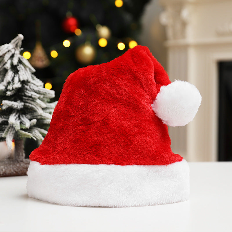 Christmas Goods Christmas Dense Velvet Short Plush Santa Hat New Super Soft Christmas Hat - 𝓢𝓱𝓸𝓹𝓵𝓮𝓬𝔂
