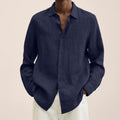 Long Sleeve Lapel Shirt Men's Loose Button Cardigan Sshirt Top Mens Clothing - 𝓢𝓱𝓸𝓹𝓵𝓮𝓬𝔂