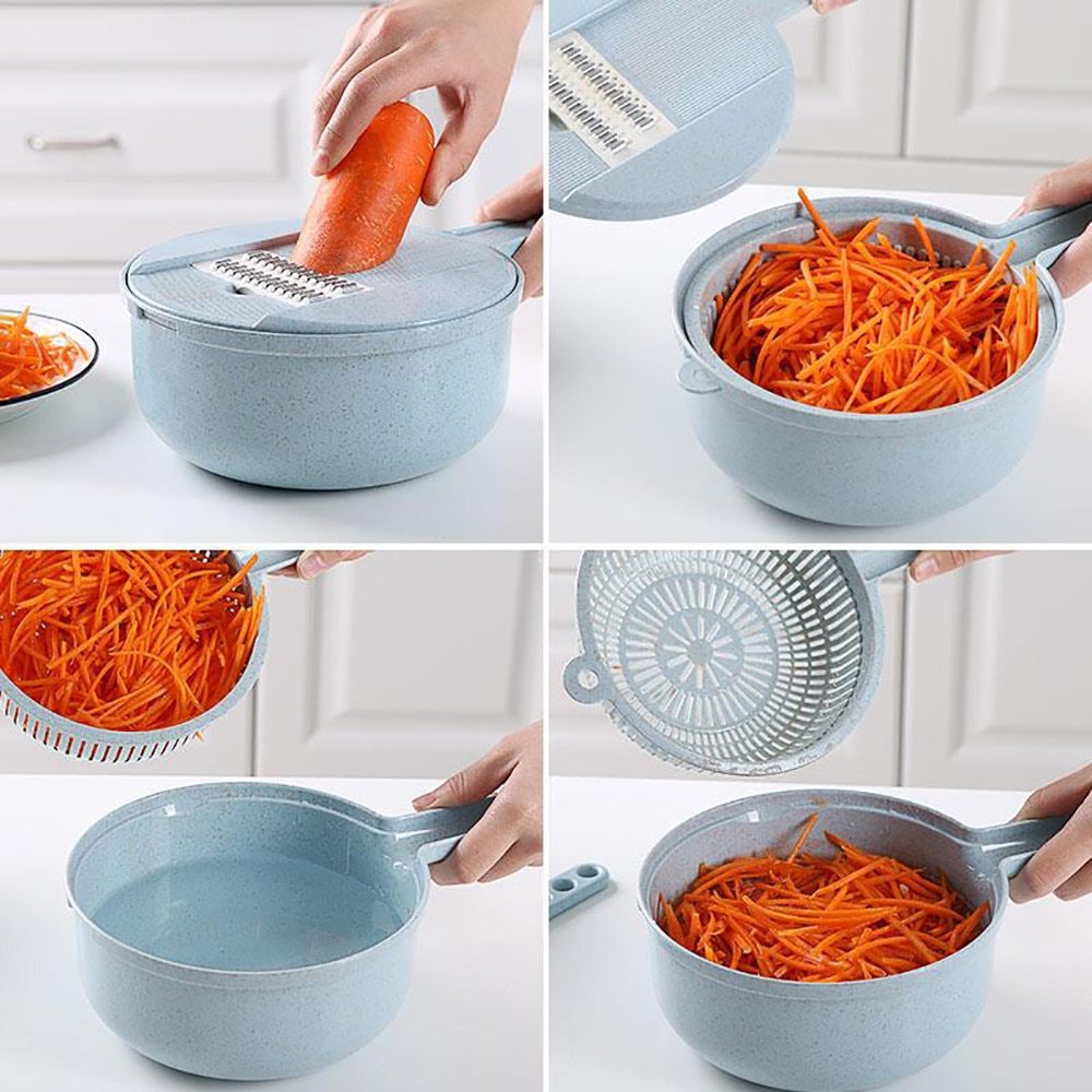 8 In 1 Mandoline Slicer Vegetable Slicer Potato Peeler Carrot Onion Grater With Strainer Vegetable Cutter Kitchen Accessories - 𝓢𝓱𝓸𝓹𝓵𝓮𝓬𝔂