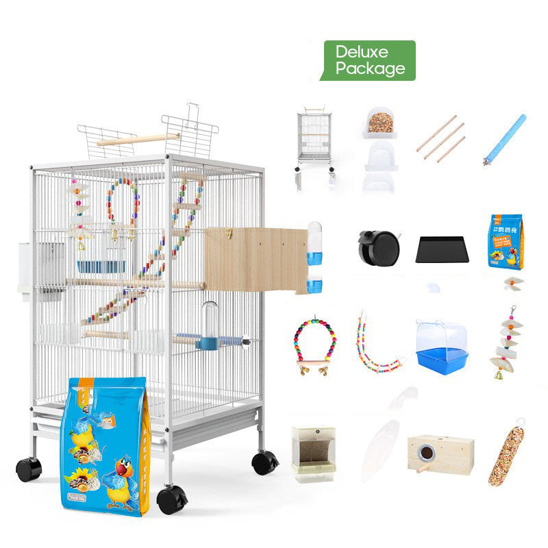 Parrot Xuanfeng Bird Cage With Feeder Toy Grass Nest Breeding Box - 𝓢𝓱𝓸𝓹𝓵𝓮𝓬𝔂