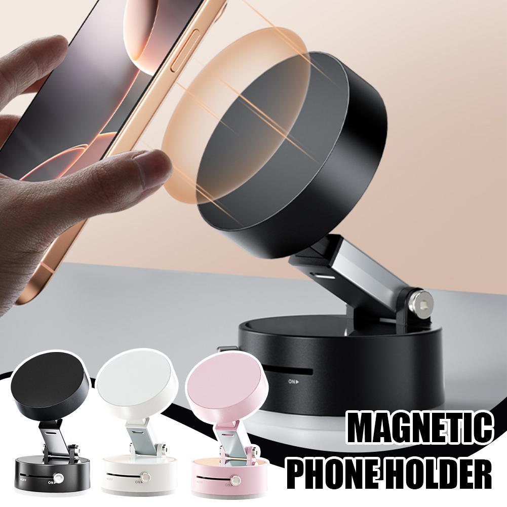 Foldable Magnetic Vacuum Car Phone Holder Foldable Suction Cup With Suction Cup Hands-Free Navigation For Smart Phone - 𝓢𝓱𝓸𝓹𝓵𝓮𝓬𝔂
