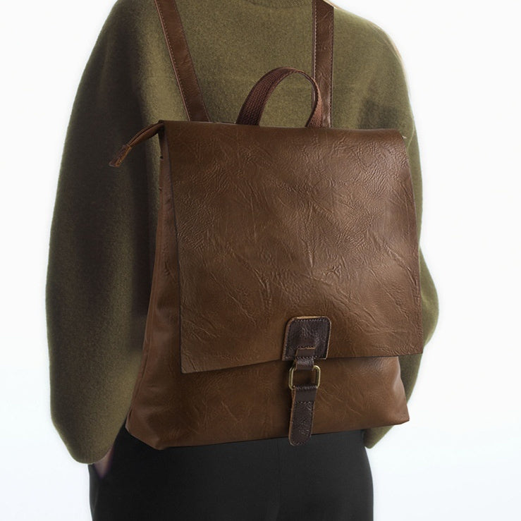 Retro Large Capacity Multifunctional Leather Backpackage - 𝓢𝓱𝓸𝓹𝓵𝓮𝓬𝔂