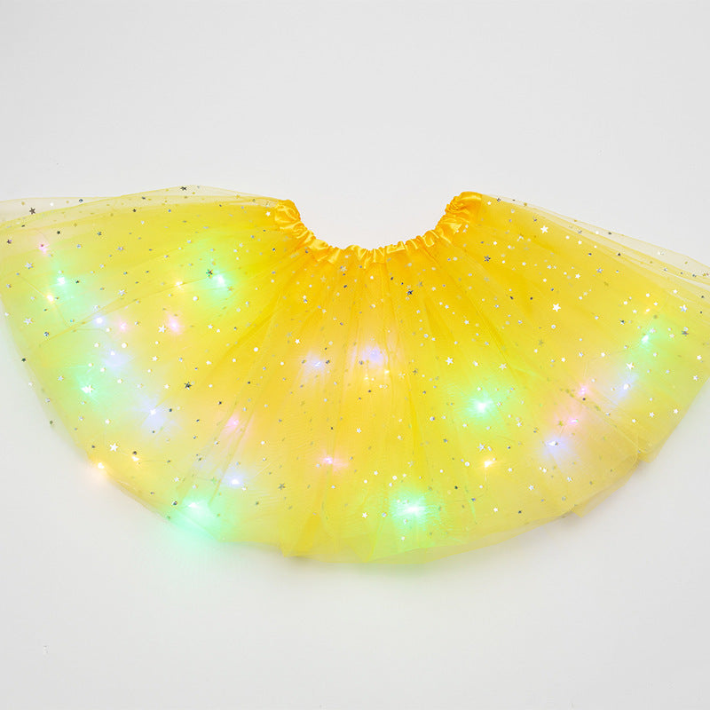 Magical & Luminous  LED Princess Halloween Tutu Skirt Sequins Shiny Skirt - 𝓢𝓱𝓸𝓹𝓵𝓮𝓬𝔂