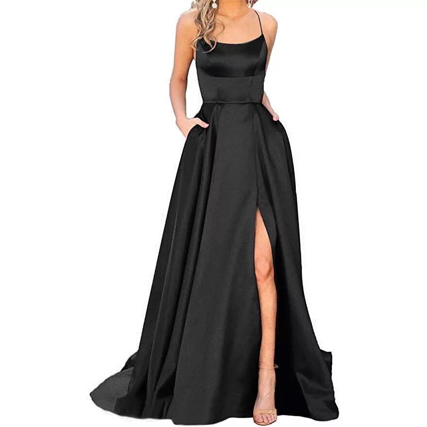 Solid Color Long Slimming And Shoulder Hollow Girlfriends Fashion Bridesmaid Party Dress - 𝓢𝓱𝓸𝓹𝓵𝓮𝓬𝔂