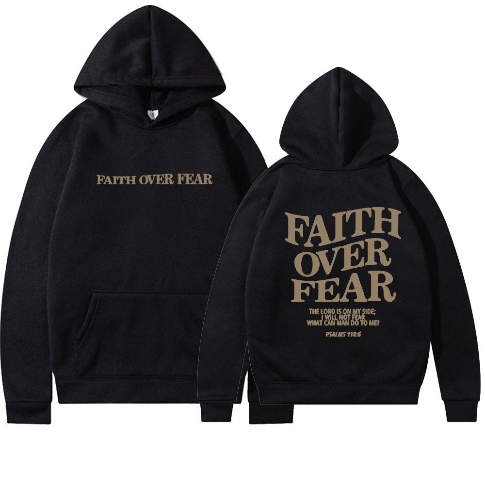 Faith Over Fear Christian Hoodie Christian Sweatshirt Jesus Hoodie Trendy Hoodie Bible Verse Shirt Unisex Aesthetic Clothes - 𝓢𝓱𝓸𝓹𝓵𝓮𝓬𝔂