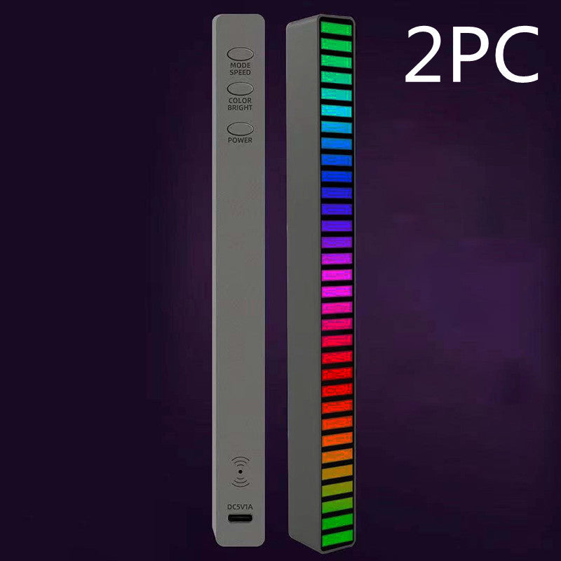 New Car Sound Control Light RGB Voice-Activated Music Rhythm Ambient Light With 32 LED 18 Colors Car Home Decoration Lamp - 𝓢𝓱𝓸𝓹𝓵𝓮𝓬𝔂