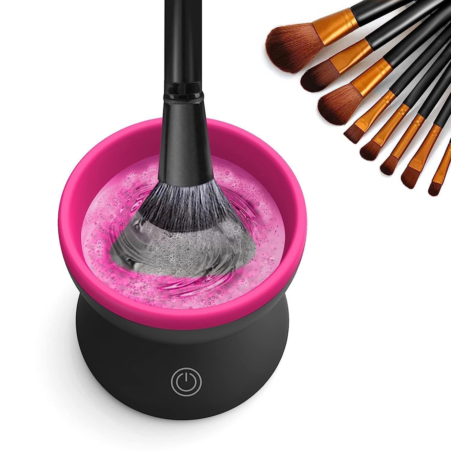 Electric Makeup Brush Cleaner Machine Portable Automatic USB Cosmetic Brush Cleaner Tools For All Size Beauty Makeup Brushes Set - 𝓢𝓱𝓸𝓹𝓵𝓮𝓬𝔂
