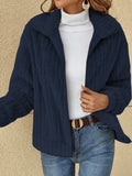 Women's Fleece Lapel Cropped Jacket - 𝓢𝓱𝓸𝓹𝓵𝓮𝓬𝔂