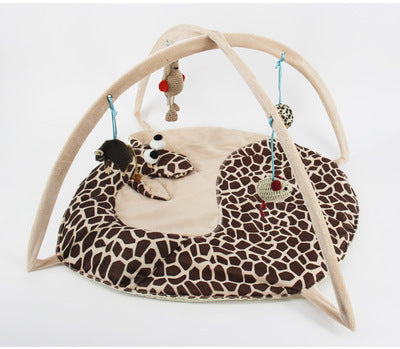 Cartoon Cat Play Tent Multifunctional Cat Hammocks Kitten Sleep Bed Foldable Cat Mat with Balls Cat Play House Toy - 𝓢𝓱𝓸𝓹𝓵𝓮𝓬𝔂