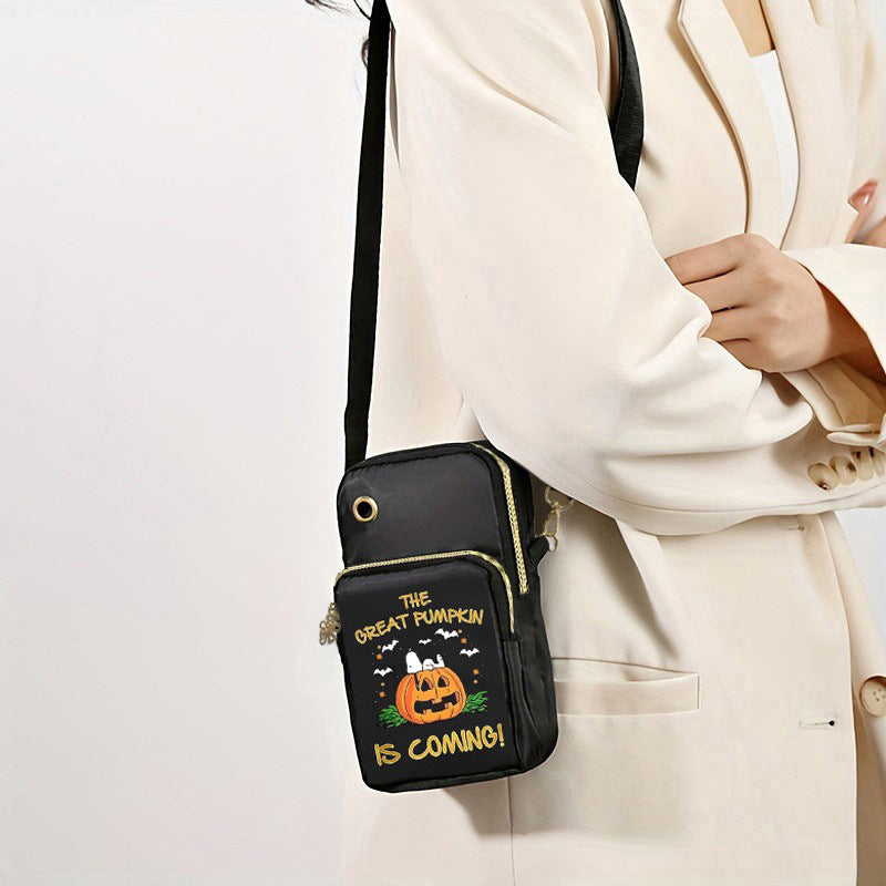 Halloween Pumpkin Pattern Phone Bag Coin Wallet Cute Mini Crossbody Shoulder Bags For Kids Women - 𝓢𝓱𝓸𝓹𝓵𝓮𝓬𝔂
