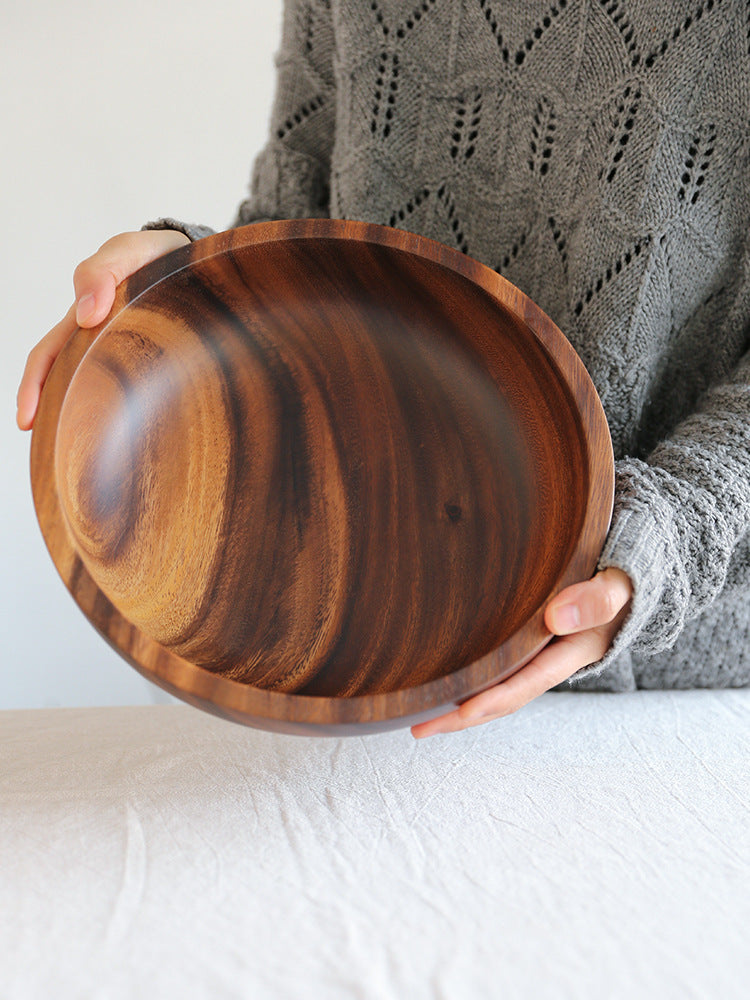 Kitchen Natural Wooden Bowl Household Fruit Bowl Salad Bowl For Home Restaurant Food Container Wooden Utensils Note The Size Hot - 𝓢𝓱𝓸𝓹𝓵𝓮𝓬𝔂