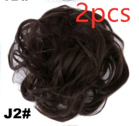 Europe, Japan, and South Korea popular hair bun fluffy natural drawstring curly hair ball head hair ring hair set female hair accessories chemical fiber hair - 𝓢𝓱𝓸𝓹𝓵𝓮𝓬𝔂