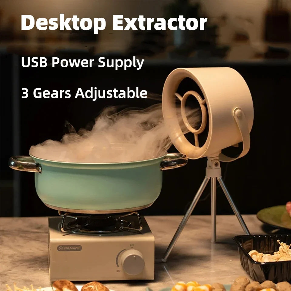 2024 New Portable Desktop Exhaust Fan Small Kitchen Hood Extractor Barbecue USB Charging Desktop Range Hoods Mini Suction Cooker Hood Kitchen Gadgets - 𝓢𝓱𝓸𝓹𝓵𝓮𝓬𝔂