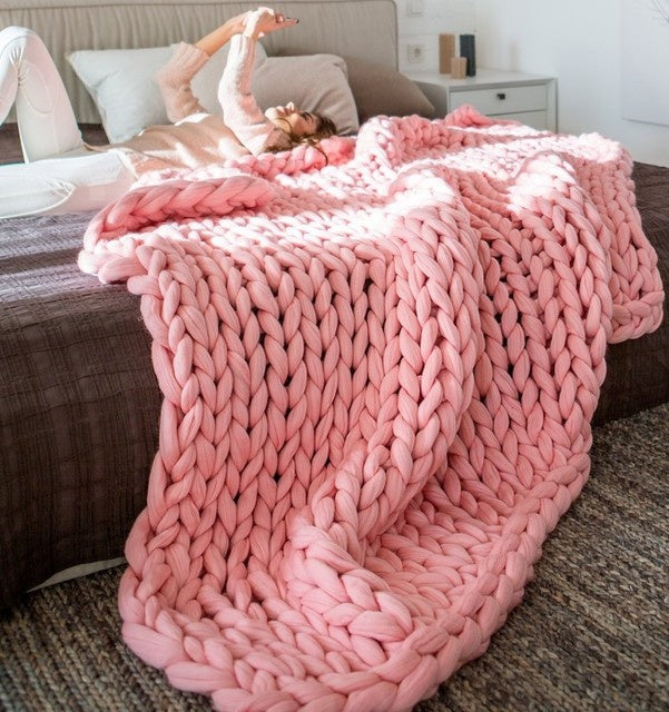 Acrylic woven super thick wool blanket - 𝓢𝓱𝓸𝓹𝓵𝓮𝓬𝔂