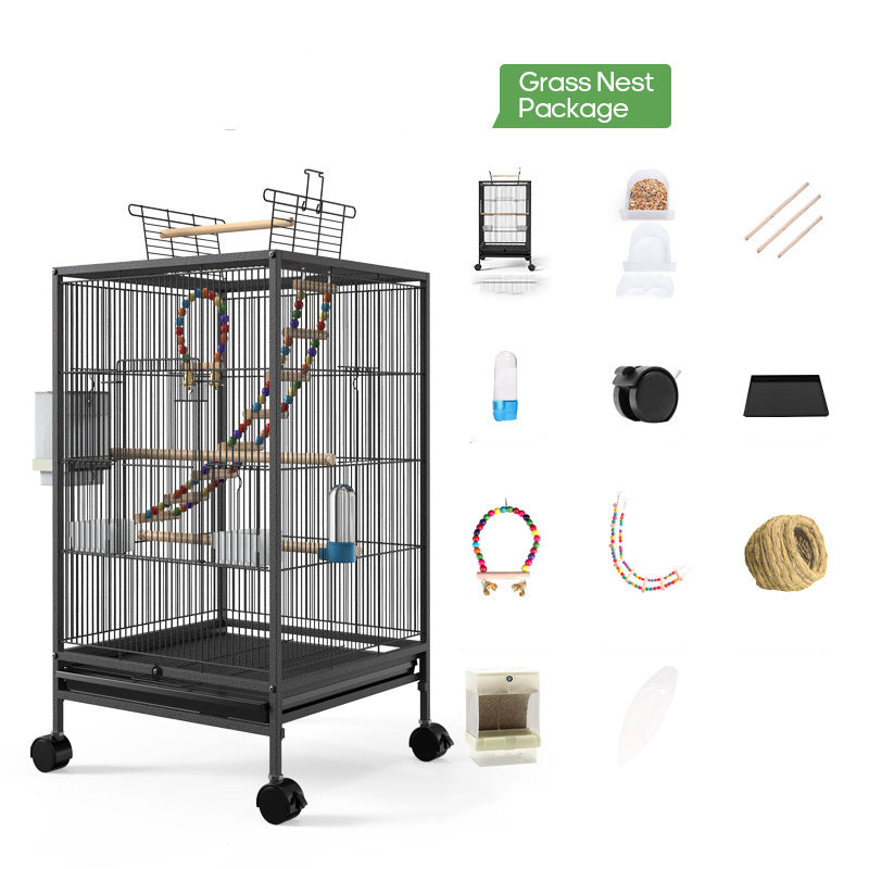 Parrot Xuanfeng Bird Cage With Feeder Toy Grass Nest Breeding Box - 𝓢𝓱𝓸𝓹𝓵𝓮𝓬𝔂