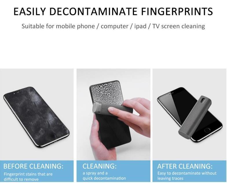 2 In 1 Phone Computer Screen Cleaner Kit For Screen Dust Removal Microfiber Cloth Set - 𝓢𝓱𝓸𝓹𝓵𝓮𝓬𝔂