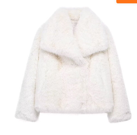 Winter Plush Coat Fashion Thicken Lapel Outwear Casual Long Sleeve Tops Womens Clothing - 𝓢𝓱𝓸𝓹𝓵𝓮𝓬𝔂
