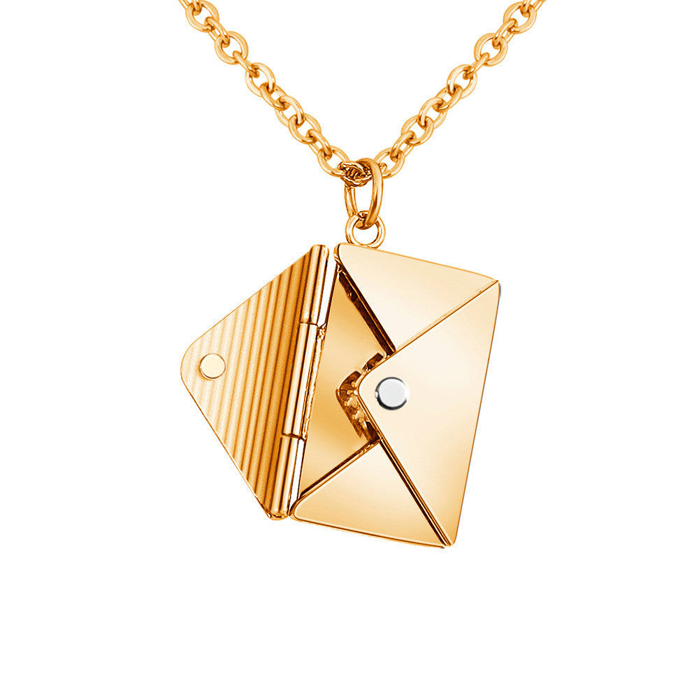 Fashion Jewelry Envelop Necklace Women Lover Letter Pendant Best Gifts For Girlfriend - 𝓢𝓱𝓸𝓹𝓵𝓮𝓬𝔂