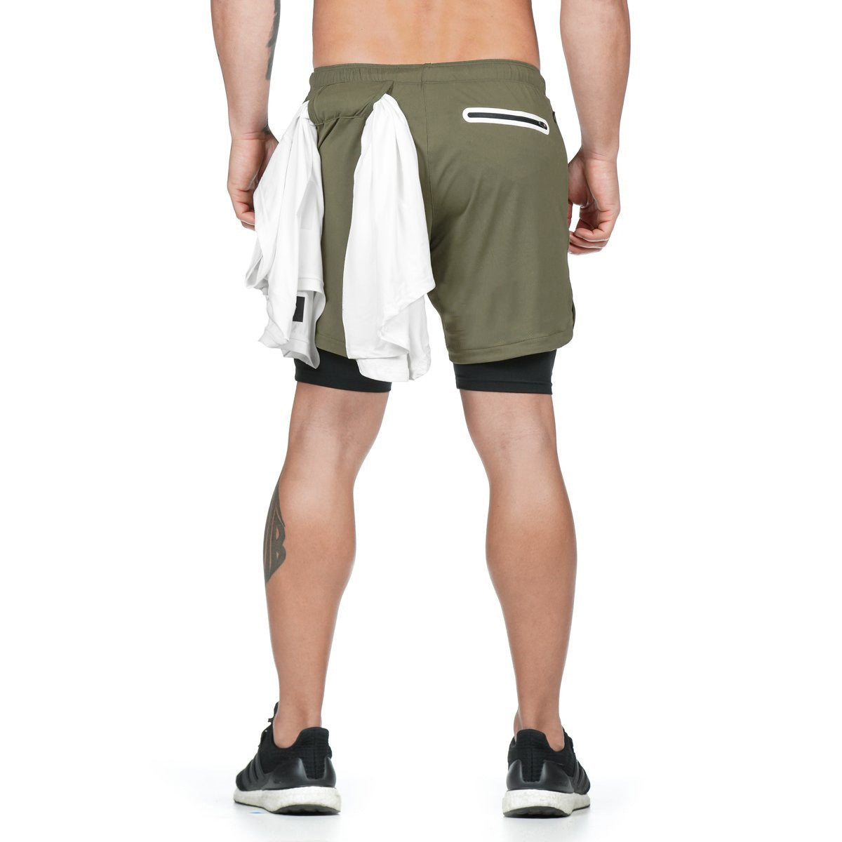 Running Shorts Men 2 In 1 Double-deck Quick Dry GYM  Fitness Jogging Workout  Pants - 𝓢𝓱𝓸𝓹𝓵𝓮𝓬𝔂