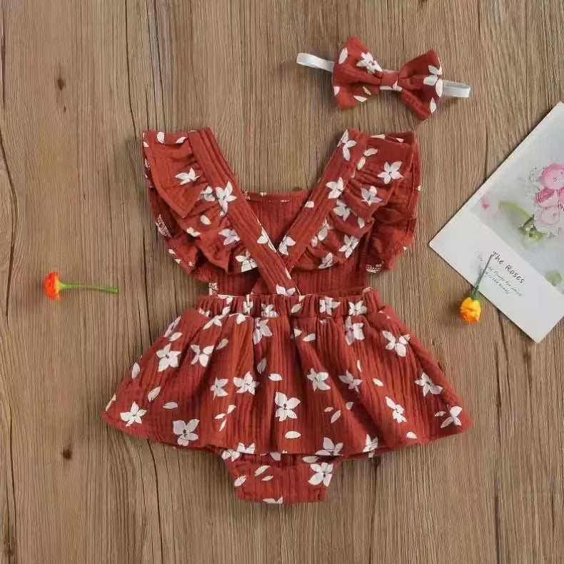 Baby Harness Print Dress Crawling Clothes - 𝓢𝓱𝓸𝓹𝓵𝓮𝓬𝔂