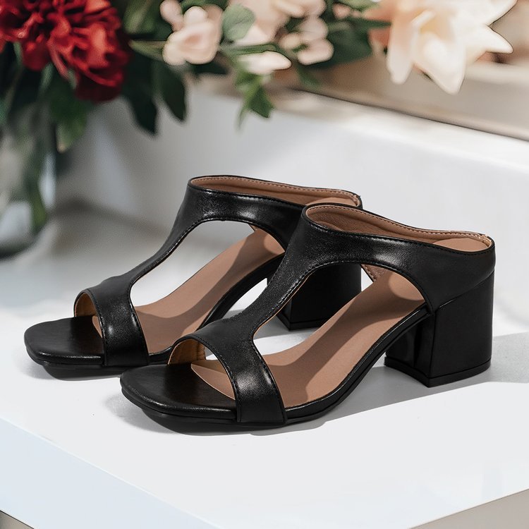 Women's Plus Size Thick High Heel Slippers - 𝓢𝓱𝓸𝓹𝓵𝓮𝓬𝔂