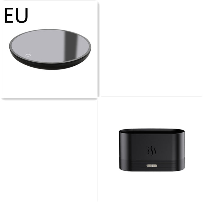 Aroma Diffuser With Flame Light Mist Humidifier Aromatherapy Diffuser With Waterless Auto-Off Protection For Spa Home Yoga Office - 𝓢𝓱𝓸𝓹𝓵𝓮𝓬𝔂