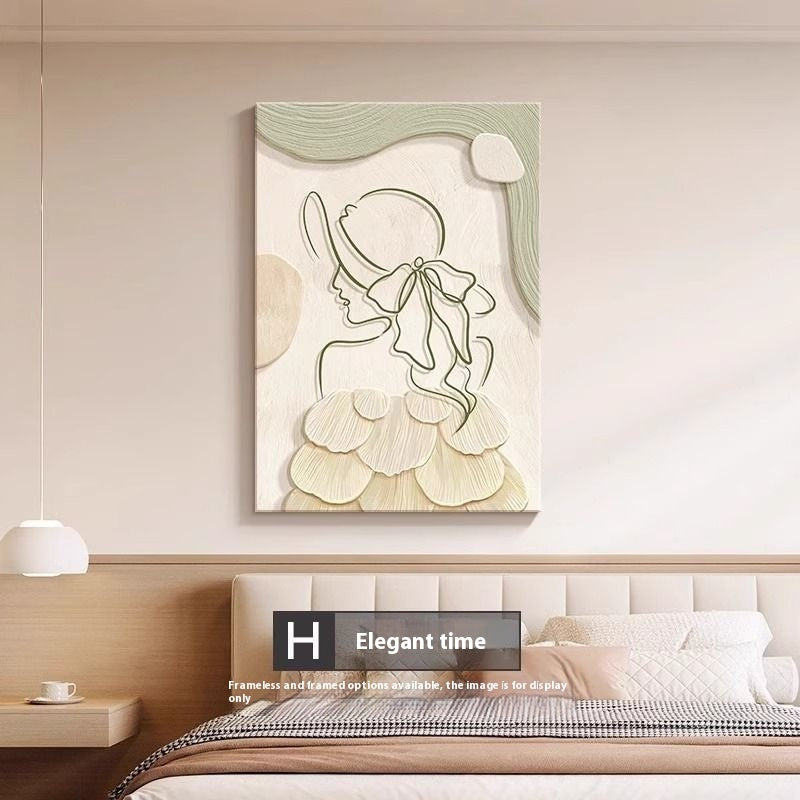 Decorative Painting Cream Style Abstract Line Character Mural - 𝓢𝓱𝓸𝓹𝓵𝓮𝓬𝔂