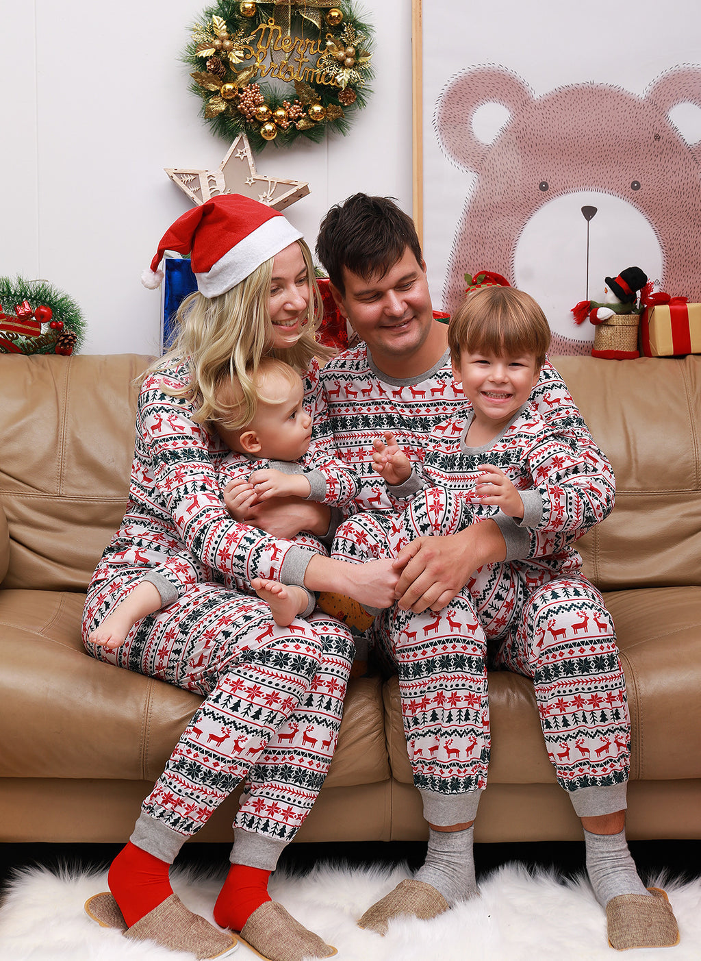 Christmas Pajamas Family Matching New Year Father Mother Kids Baby Look Clothes Set Dad Mom And Daughter Son Pyjamas Outfit - 𝓢𝓱𝓸𝓹𝓵𝓮𝓬𝔂