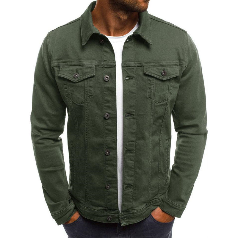 Casual Men Jacket Denim Button Shirt - 𝓢𝓱𝓸𝓹𝓵𝓮𝓬𝔂