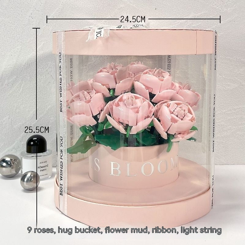 Building Blocks Rose Bouquet Flower Pot - 𝓢𝓱𝓸𝓹𝓵𝓮𝓬𝔂