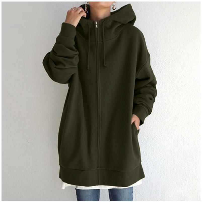Women's Fuzzy Hoodies Long Sport Pullover Hoodie Full-Zip Hoodie Sweatshirt - 𝓢𝓱𝓸𝓹𝓵𝓮𝓬𝔂
