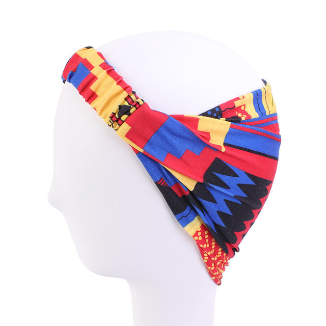 African Pattern Print Headband For Women Twist Style - 𝓢𝓱𝓸𝓹𝓵𝓮𝓬𝔂