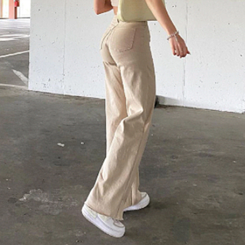 Spice Girl Style High Waist Slim Jeans Bell Bottoms - 𝓢𝓱𝓸𝓹𝓵𝓮𝓬𝔂