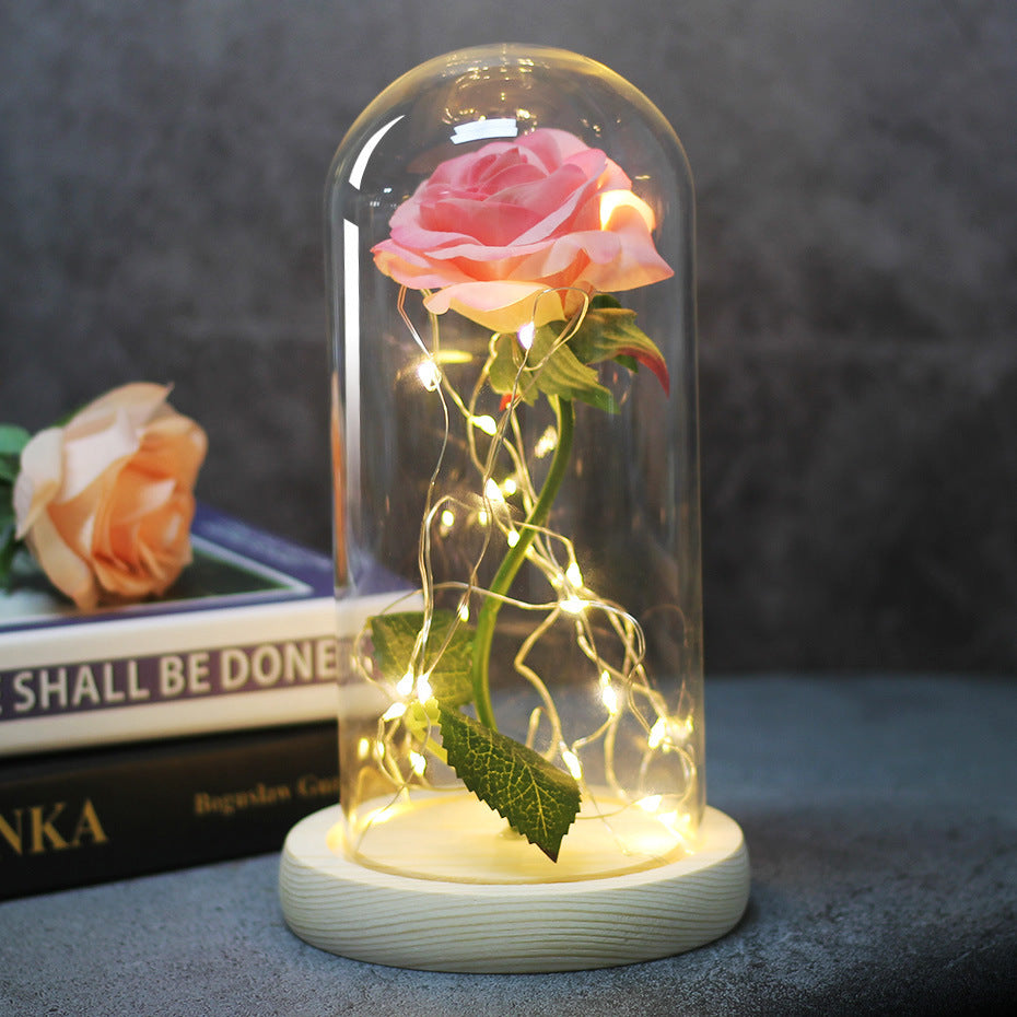 Enchanted Forever Rose Flower in Glass LED Light Christmas Decoration - 𝓢𝓱𝓸𝓹𝓵𝓮𝓬𝔂