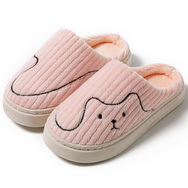 Striped Cat Slippers Indoor Couple Non-slip Floor Bedroom Slipper Winter Warm Plush House Shoes Women Men - 𝓢𝓱𝓸𝓹𝓵𝓮𝓬𝔂