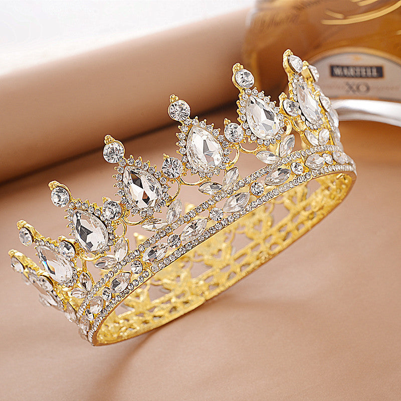 Full Crown Bridal Tiara Crown Wedding Diadem Bridal Round Crown - 𝓢𝓱𝓸𝓹𝓵𝓮𝓬𝔂