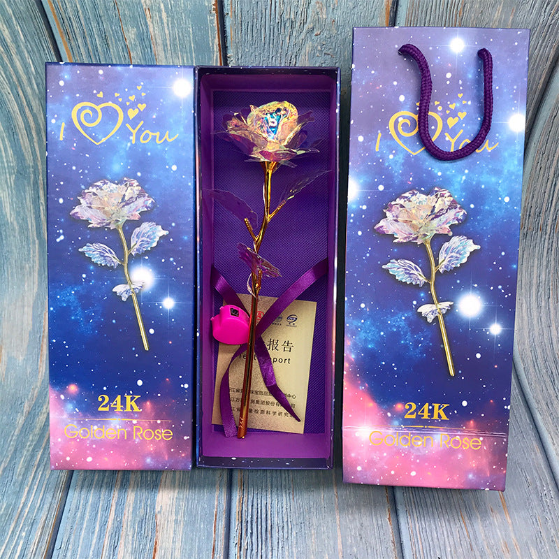 24K Luminous Color Gold Rose Flower Set - 𝓢𝓱𝓸𝓹𝓵𝓮𝓬𝔂