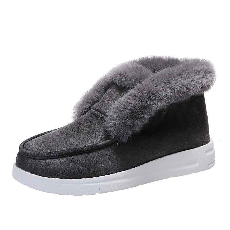 Snow Boots Warm Winter Shoes Plush Fur Ankle Boots Women - 𝓢𝓱𝓸𝓹𝓵𝓮𝓬𝔂